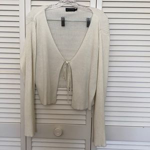 Knot tie cardigan top NEVER WORN